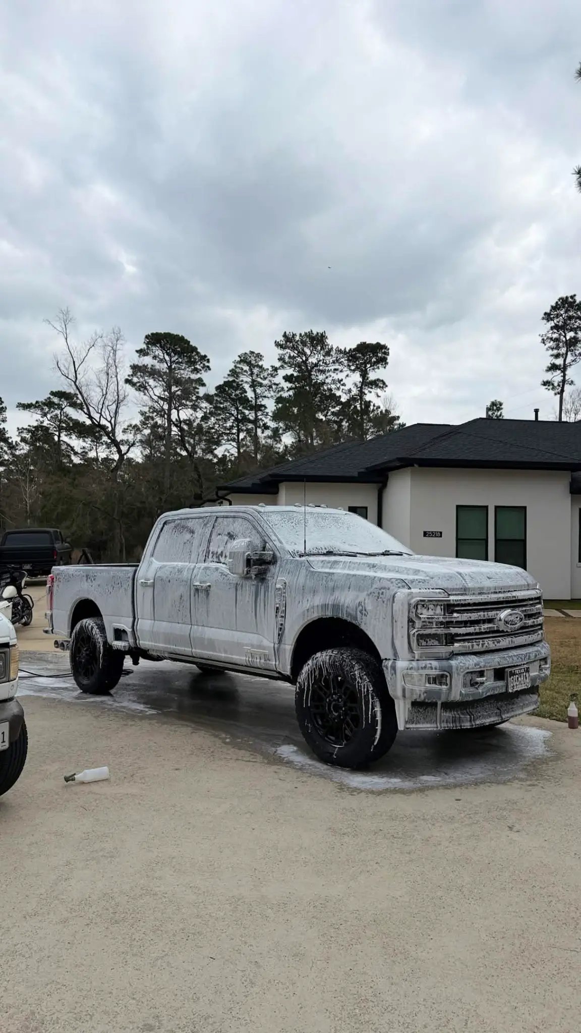 Ford Super Duty foam wash mobile detailing Houston TX