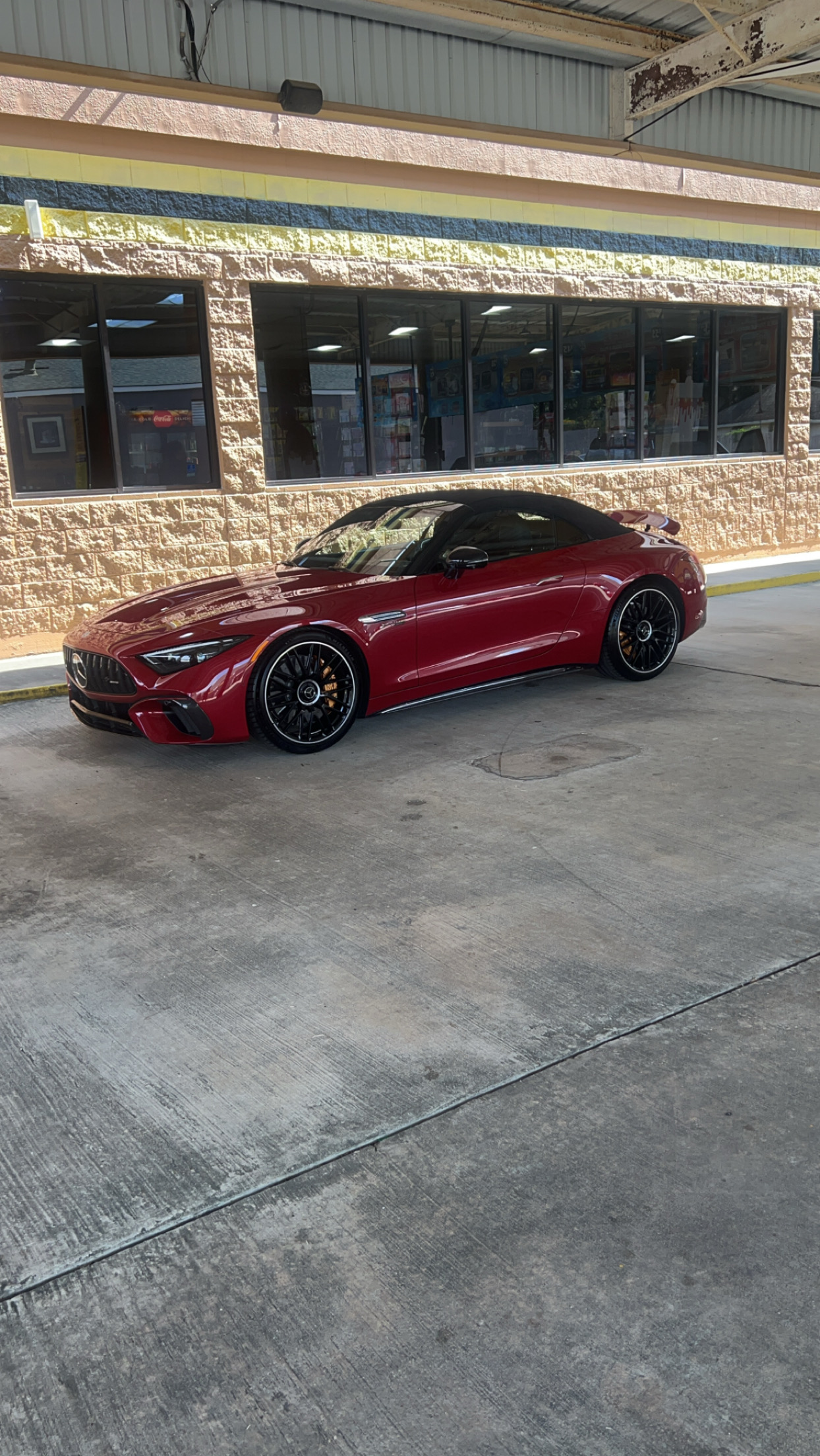 Red Mercedes AMG freshly detailed by Lucas Auto Detailing Houston TX mobile auto detailing service